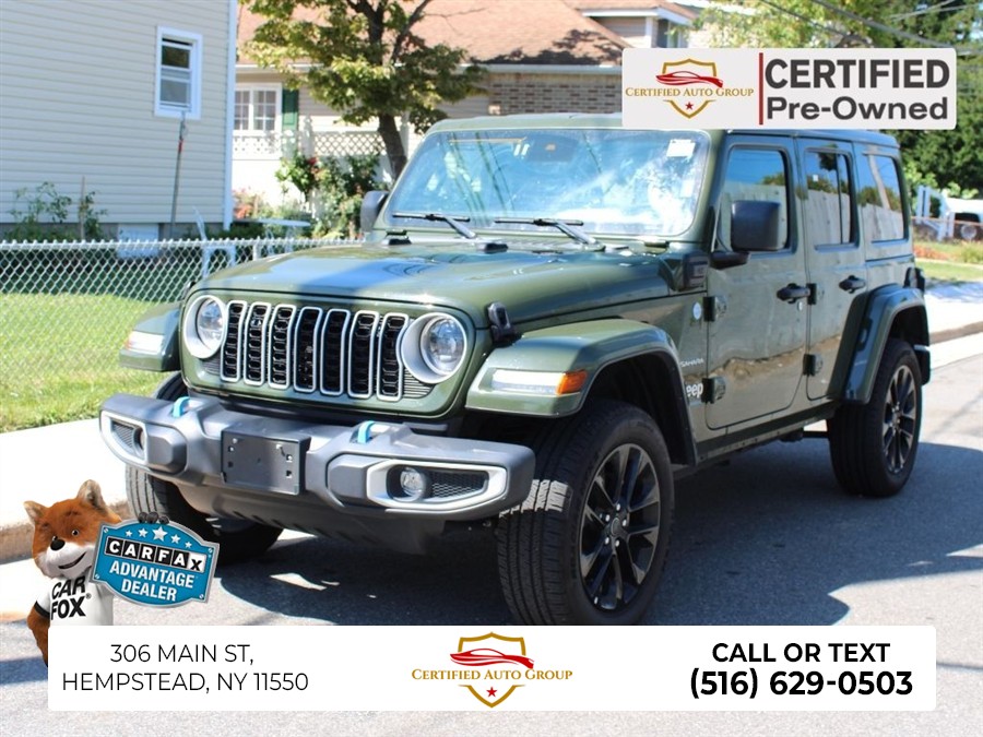 2024 Jeep Wrangler Sahara 4xe, available for sale in Hempstead, New York | Certified Auto Group. Hempstead, New York