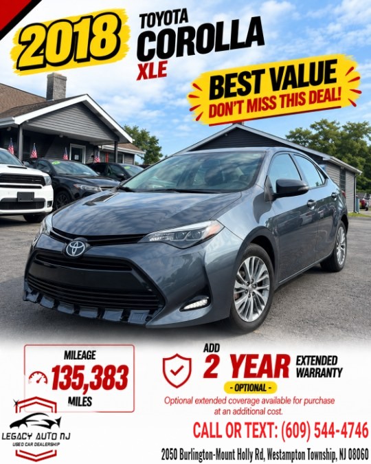 Used 2018 Toyota Corolla in Westampton Township, New Jersey | Legacy Auto NJ. Westampton Township, New Jersey