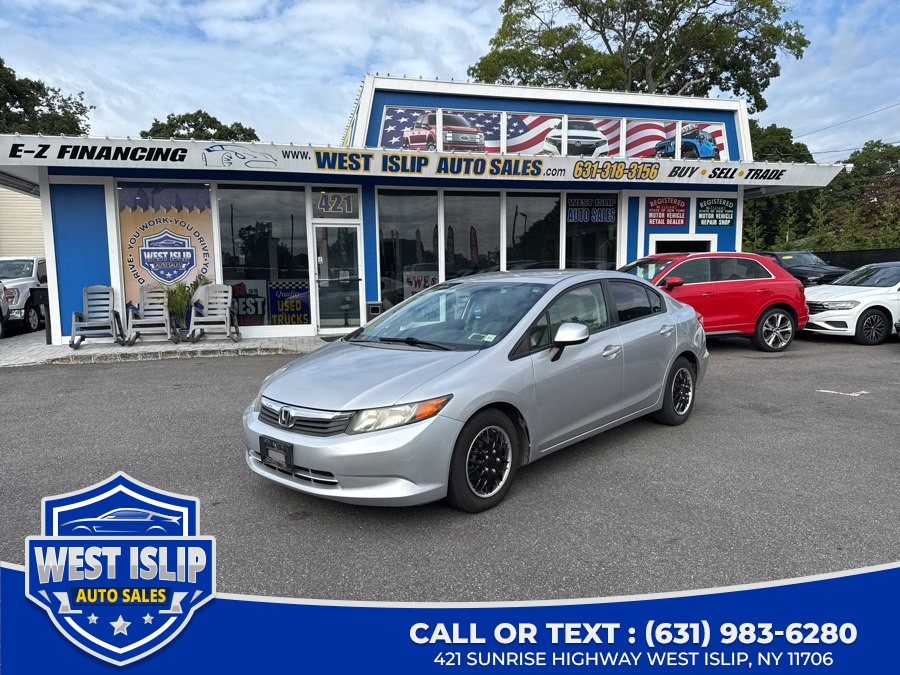 2012 Honda Civic Sdn 4dr Auto LX PZEV, available for sale in West Islip, New York | West Islip Auto Sales. West Islip, New York