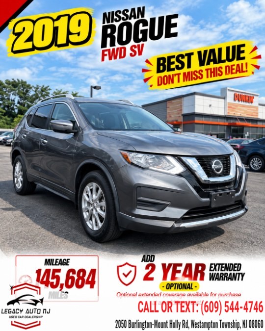 2019 Nissan Rogue FWD SV, available for sale in Westampton Township, New Jersey | Legacy Auto NJ. Westampton Township, New Jersey