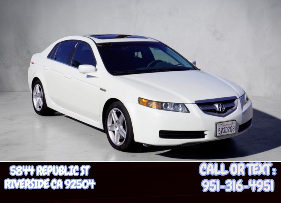 2006 Acura TL NAV (ONE OWNER) MINERAL WHITE / BLACK LEATHER/ BACK UP CAM / S.WAR, available for sale in Riverside, California | Big Timin Motors LLC. Riverside, California