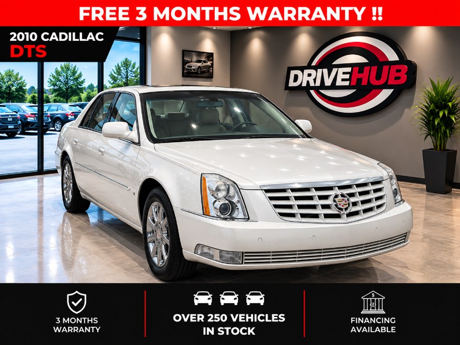 White Diamond Clearcoat 2010 Cadillac DTS Sedan Front-Wheel Drive Automatic