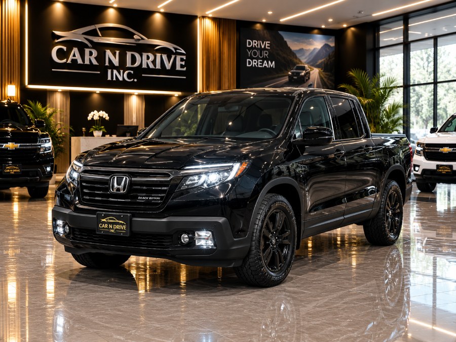 Crystal Black Pearl 2018 Honda Ridgeline Pickup Truck All-Wheel Drive