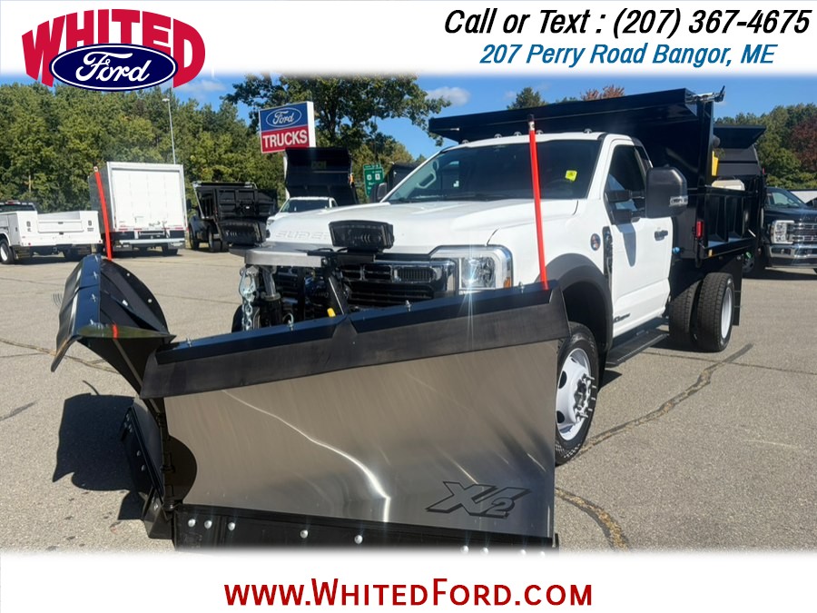 New Ford Super Duty F-550 DRW XL 4WD Reg Cab 9' Dump / 10'5 Plow / Sander 2026 | Whited Ford. Bangor, Maine