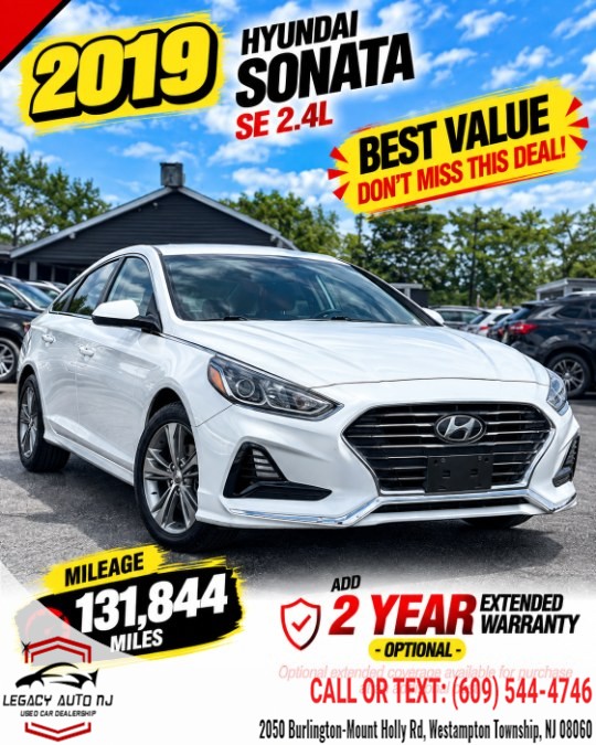2019 Hyundai Sonata SE 2.4L, available for sale in Westampton Township, New Jersey | Legacy Auto NJ. Westampton Township, New Jersey