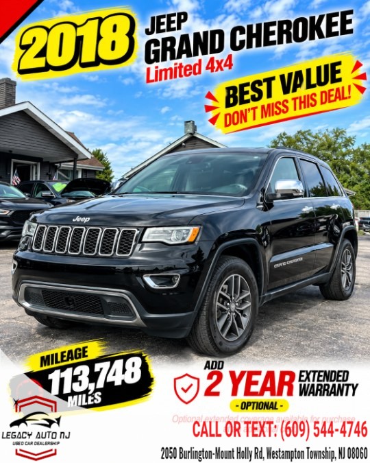 Used 2018 Jeep Grand Cherokee in Westampton Township, New Jersey | Legacy Auto NJ. Westampton Township, New Jersey
