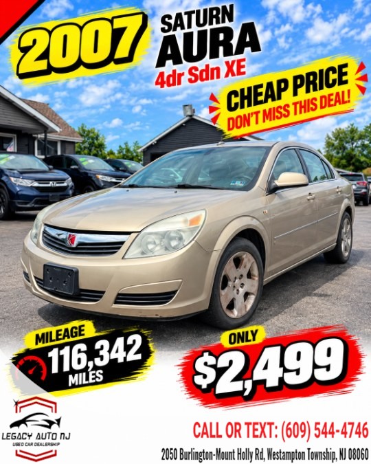 Used 2007 Saturn Aura in Westampton Township, New Jersey | Legacy Auto NJ. Westampton Township, New Jersey