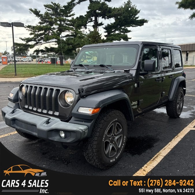 2019 Jeep Wrangler Unlimited Sport S 4x4, available for sale in Norton, Virginia | Cars 4 Sales Inc. Norton, Virginia