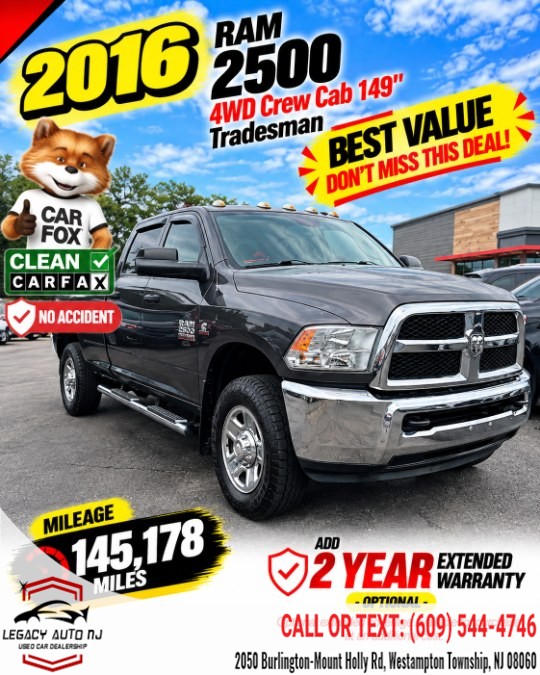Used 2016 Ram 2500 in Westampton Township, New Jersey | Legacy Auto NJ. Westampton Township, New Jersey