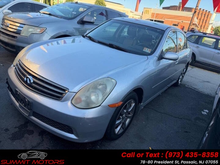 2006 Infiniti G35 Sedan G35x 4dr Sdn AWD Auto, available for sale in Passaic, New Jersey | Summit Motors LLC. Passaic, New Jersey