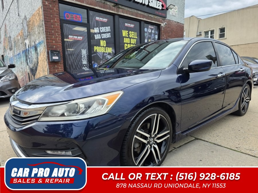 2017 Honda Accord Sedan Sport CVT, available for sale in Uniondale, New York | Car Pro Auto. Uniondale, New York