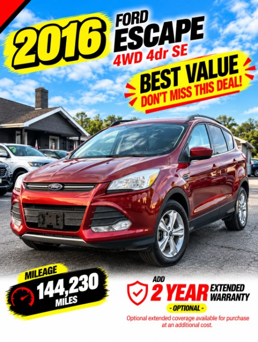 2016 Ford Escape 4WD 4dr SE, available for sale in Westampton Township, New Jersey | Legacy Auto NJ. Westampton Township, New Jersey