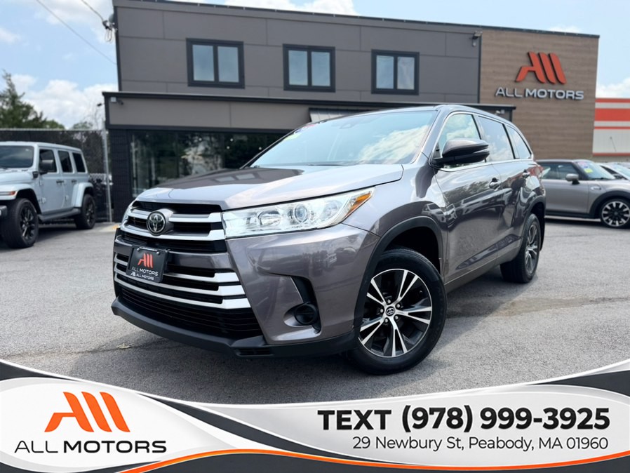 2019 Toyota Highlander LE V6 AWD (Natl), available for sale in Peabody, Massachusetts | All Motors. Peabody, Massachusetts