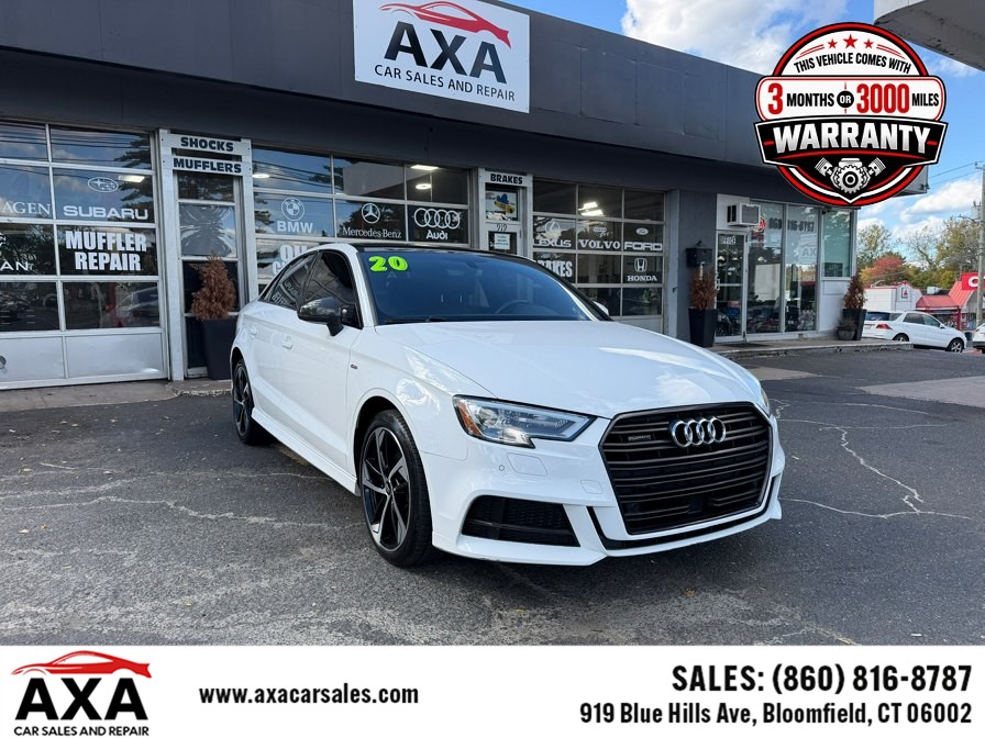 2020 Audi A3 Sedan S line Premium 45 TFSI quattro, available for sale in Bloomfield, Connecticut | AXA Car Sales and Repair LLC. Bloomfield, Connecticut