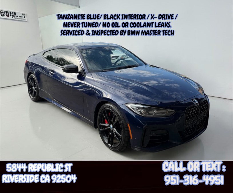 2021 G22 BMW M440i X- DRIVE (TANZANIA ON BLACK) (NEVER TUNED) M440i xDrive Coupe, available for sale in Riverside, California | Big Timin Motors LLC. Riverside, California