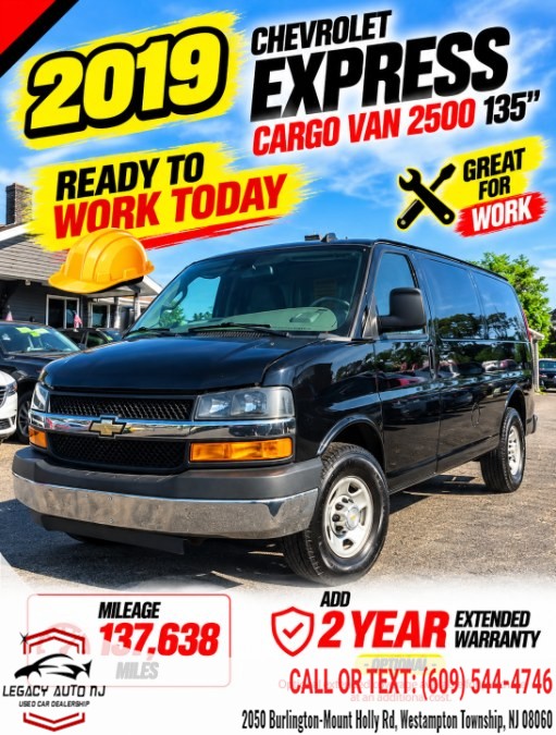 2019 Chevrolet Express Cargo Van RWD 2500 135", available for sale in Westampton Township, New Jersey | Legacy Auto NJ. Westampton Township, New Jersey