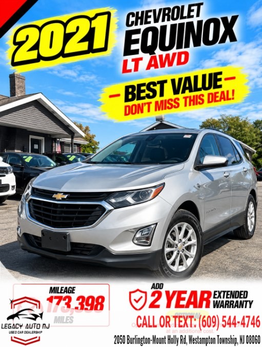 Used 2021 Chevrolet Equinox in Westampton Township, New Jersey | Legacy Auto NJ. Westampton Township, New Jersey