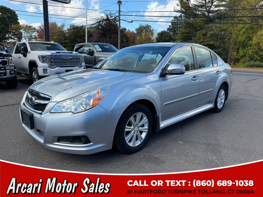 2012 Subaru Legacy 4dr Sdn H4 Auto 2.5i Premium, available for sale in Tolland, Connecticut | Arcari Motor Sales. Tolland, Connecticut