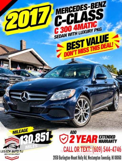 Used 2017 Mercedes-Benz C-Class in Westampton Township, New Jersey | Legacy Auto NJ. Westampton Township, New Jersey