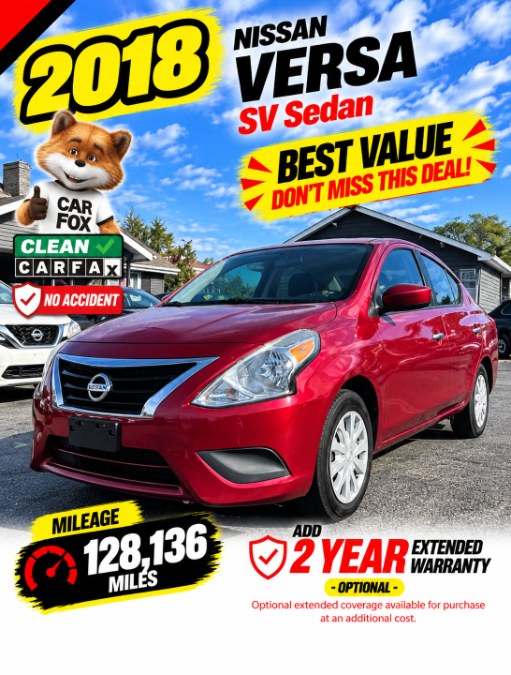 Red 2018 Nissan Versa Sedan Front-Wheel Drive Automatic