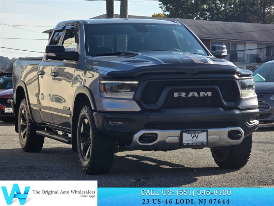 2019 Ram 1500 Rebel 4x4 Quad Cab 6''4" Box, available for sale in Lodi, New Jersey | AW Auto & Truck Wholesalers, Inc. Lodi, New Jersey