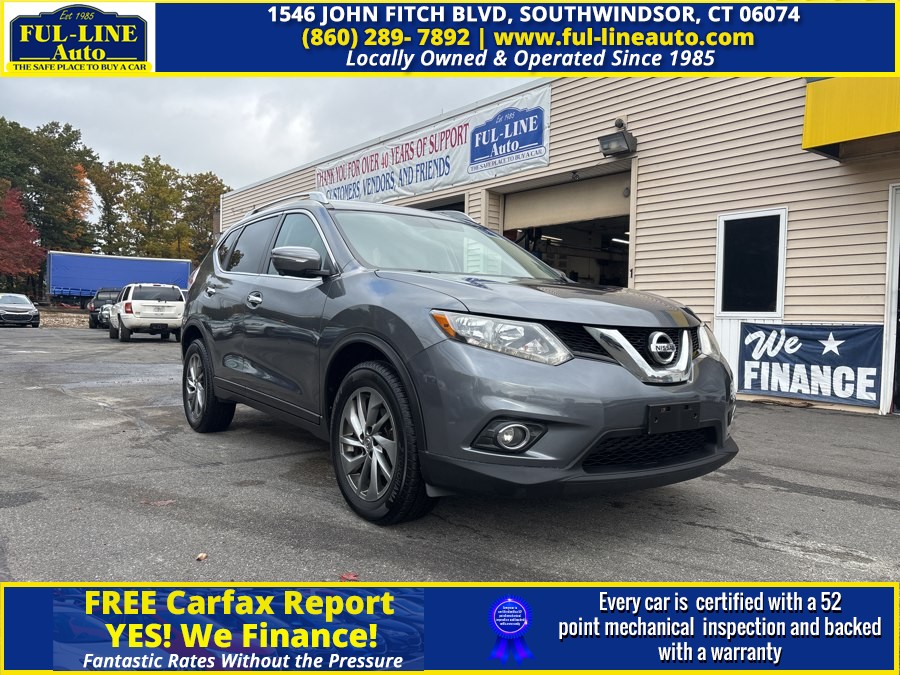 2015 Nissan Rogue AWD 4dr SL, available for sale in South Windsor , Connecticut | Ful-line Auto LLC. South Windsor , Connecticut