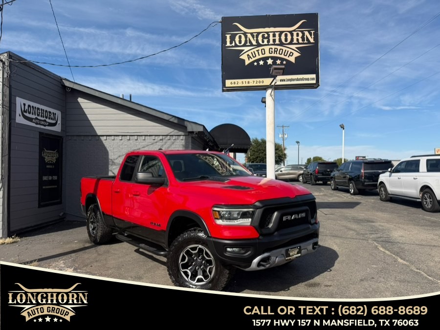 2020 Ram 1500 Rebel 4x4 Quad Cab 6''4" Box, available for sale in Mansfield, Texas | Longhorn Auto Group. Mansfield, Texas