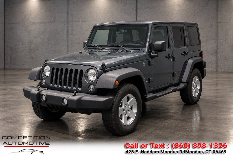 2018 Jeep Wrangler JK Unlimited Sport 4x4, available for sale in Moodus, Connecticut | Competition Automotive of CT LLC. Moodus, Connecticut