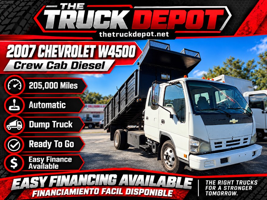 2007 Chevrolet W4S042 W4500 HD DSL CRW Dump Truck Crew cab, available for sale in Staten Island, New York | The Truck Depot. Staten Island, New York