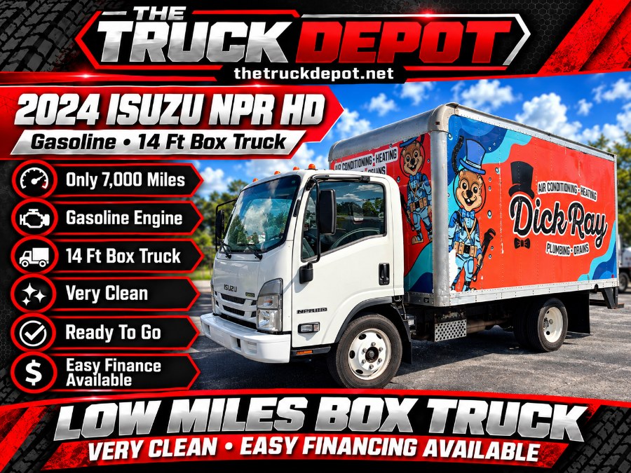 2024 Isuzu NPR HD 14 Feet Box Truck, available for sale in Staten Island, New York | The Truck Depot. Staten Island, New York