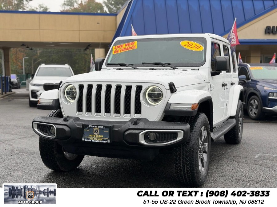 2020 Jeep Wrangler Unlimited Sahara 4x4, available for sale in Green Brook Township, New Jersey | Route 22 Auto Group. Green Brook Township, New Jersey