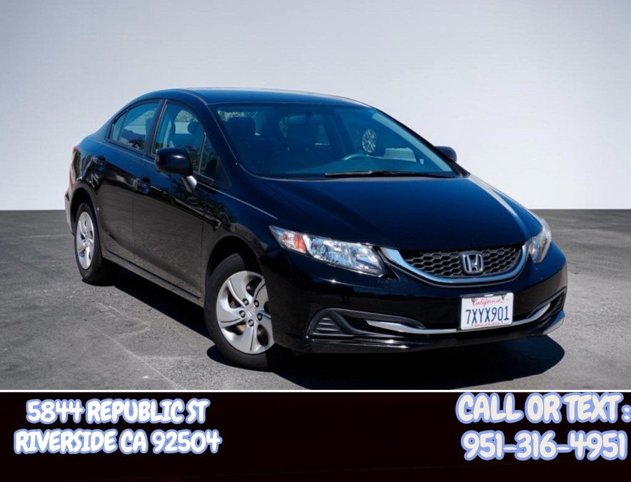 2014 Honda Civic Sedan LX (ONE OWNER) 4dr LX, available for sale in Riverside, California | Big Timin Motors LLC. Riverside, California