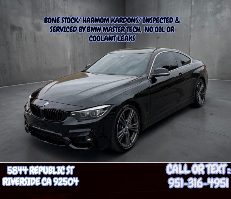 2019 F32 BMW 440i MSPORT 440i Coupe (HARMON ) (APPLE CAR PLAY) (BONE STOCK), available for sale in Riverside, California | Big Timin Motors LLC. Riverside, California