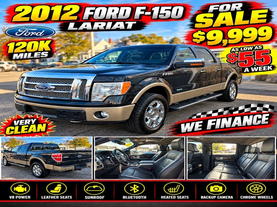 2012 Ford F-150 4WD SuperCrew 145" Lariat, available for sale in Whitman, Massachusetts | Whitman Auto Center. Whitman, Massachusetts