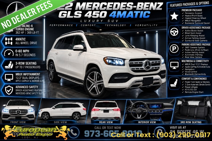 Used 2022 Mercedes-Benz GLS in Lodi, New Jersey | European Auto Expo. Lodi, New Jersey