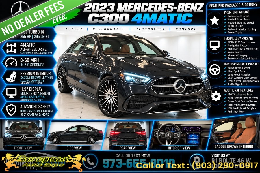 2023 Mercedes-Benz C-Class C 300 4MATIC Sedan, available for sale in Hillside, New Jersey | Euro Lux Auto. Hillside, New Jersey
