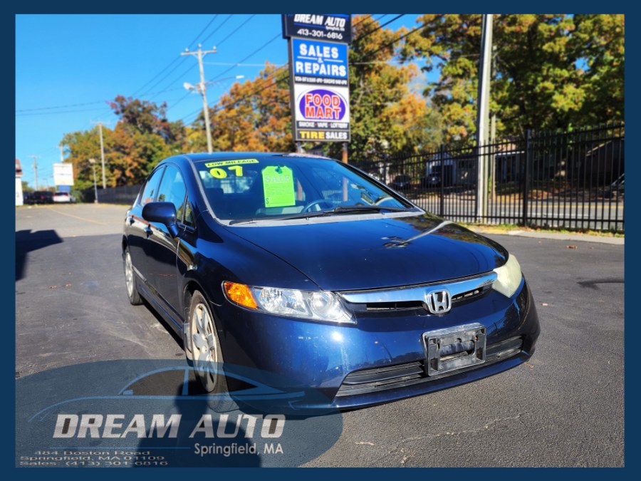 2007 Honda Civic Sdn 4dr AT LX, available for sale in Springfield, Massachusetts | Dream Auto. Springfield, Massachusetts