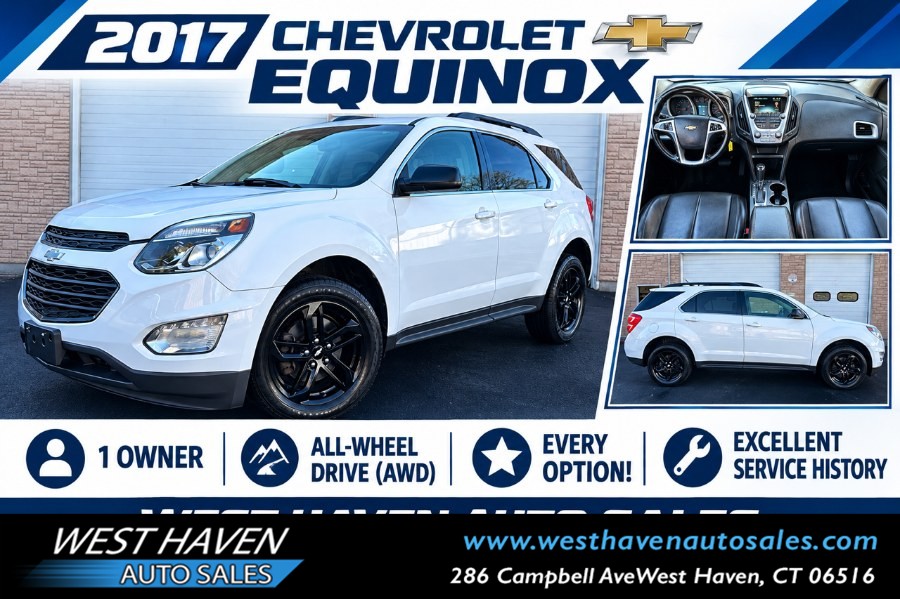 2017 Chevrolet Equinox AWD 4dr LT w/1LT, available for sale in West Haven, Connecticut | West Haven Auto Sales LLC. West Haven, Connecticut